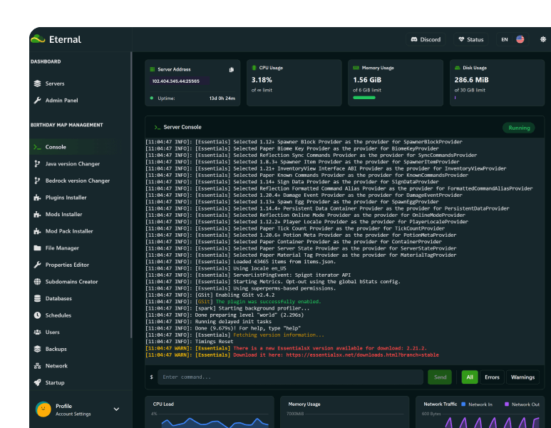 Advance Live Console preview